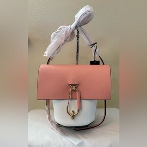 Zac Posen Belay Leather Crossbody, Color is Dark Bellini Color Block, NWT